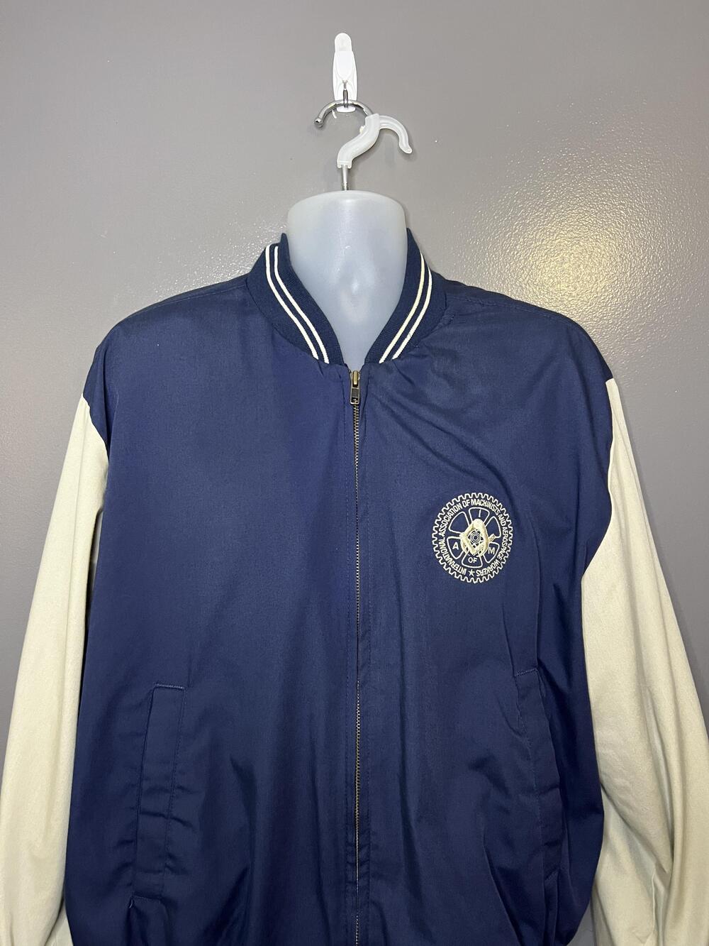 Vintage King Louie Jacket Men XL Navy Blue Machinists Union Varsity Made USA